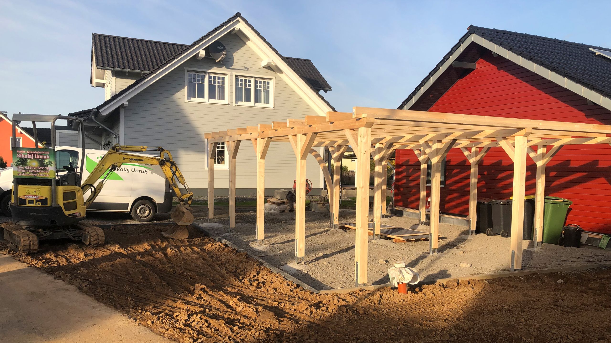 Bau eines Carports